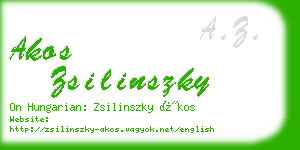 akos zsilinszky business card